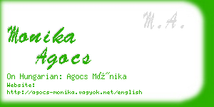 monika agocs business card